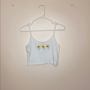 White cropped tank